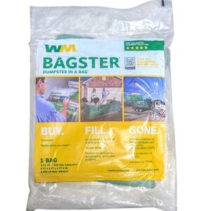 NWT WM Bagster Dumpster 3 CUYD Cubic Yards Green‎
